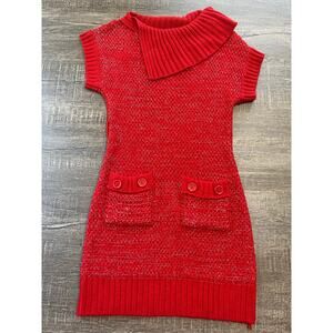 Cherry Stix Girls Red Sweater Youth Dress Size Large